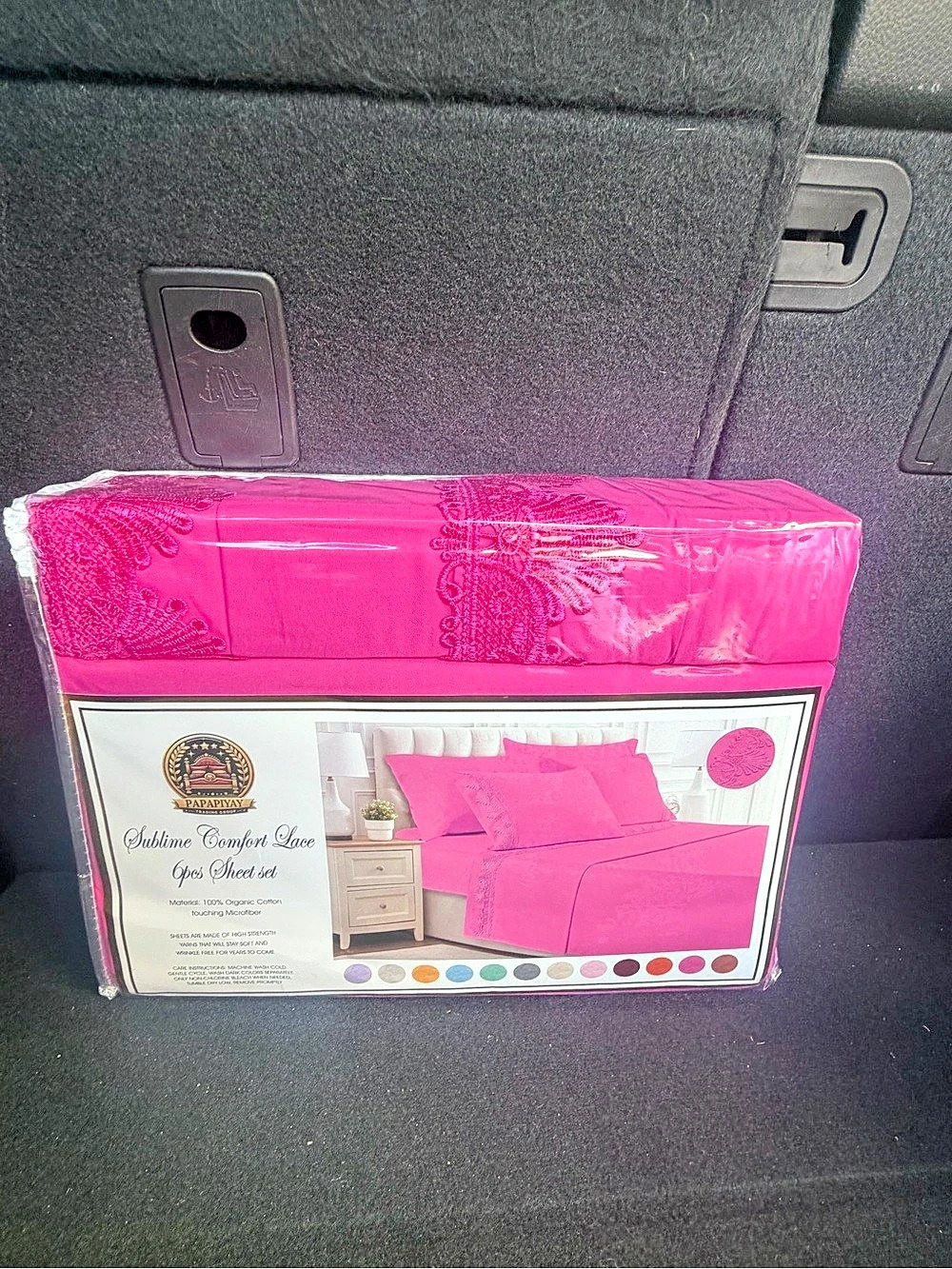 PapaPiyay Sublime Comfort Lace 6pcs Sheet Set Pink